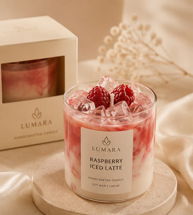LUMARA Raspberry Iced Latte Candle