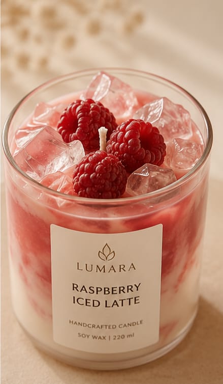 LUMARA Raspberry Iced Latte Candle