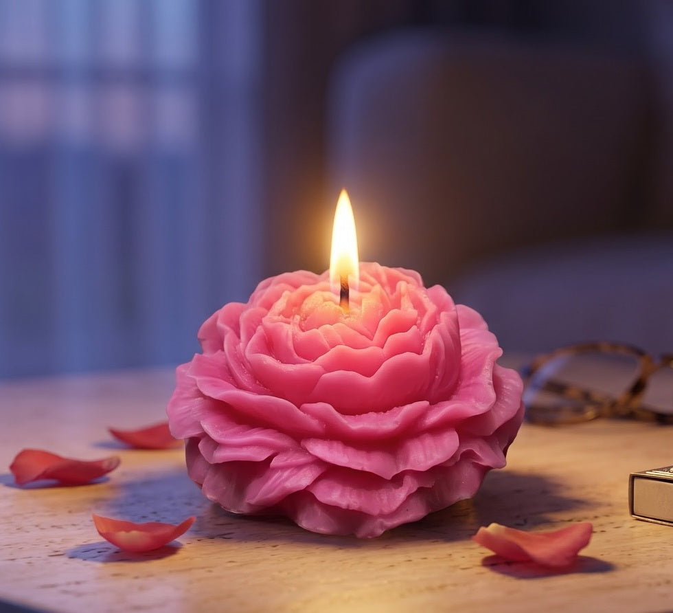 Mini Peony Bloom Candle