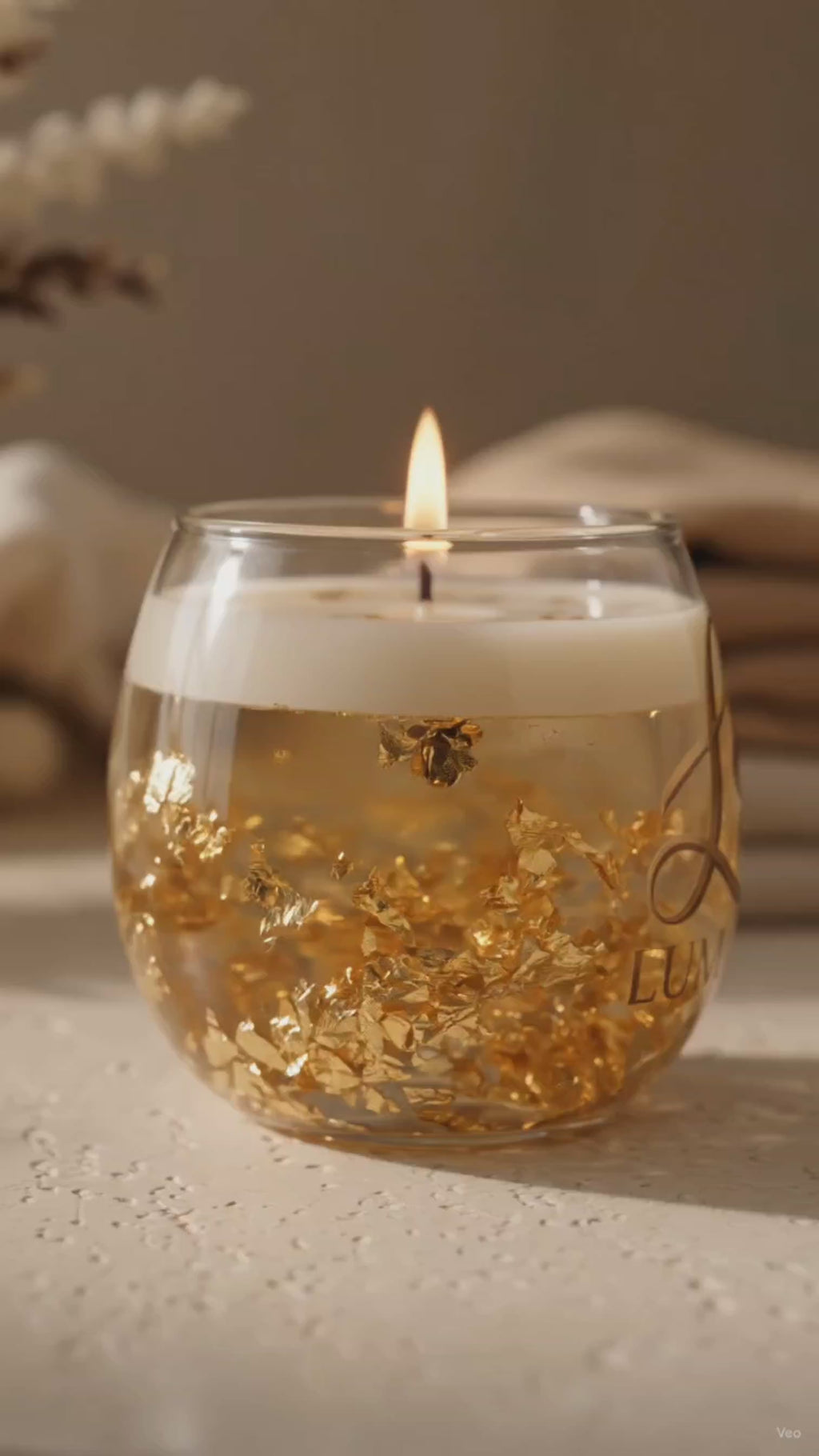 Golden Glow Gel Candle