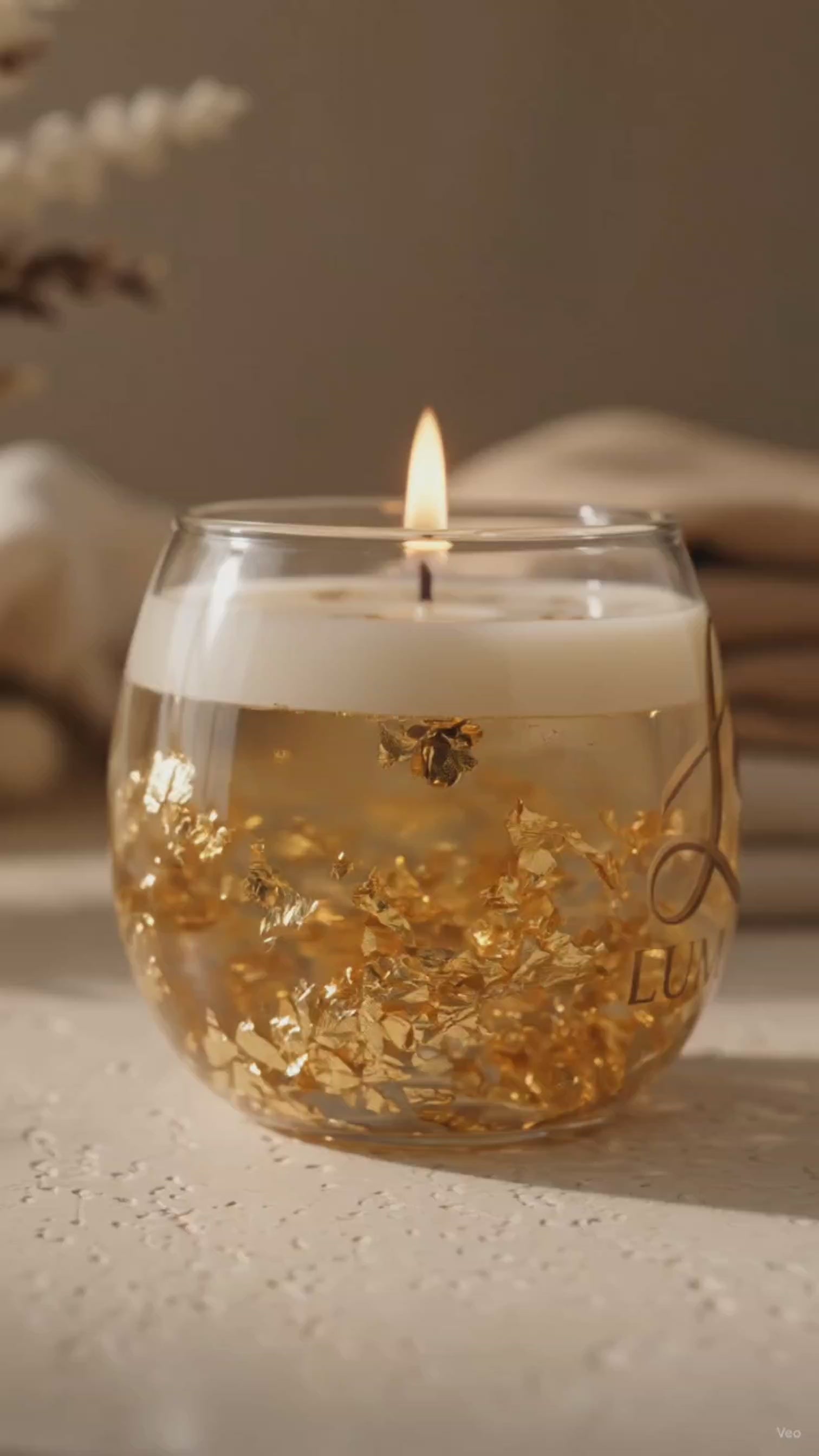 Golden Glow Gel Candle