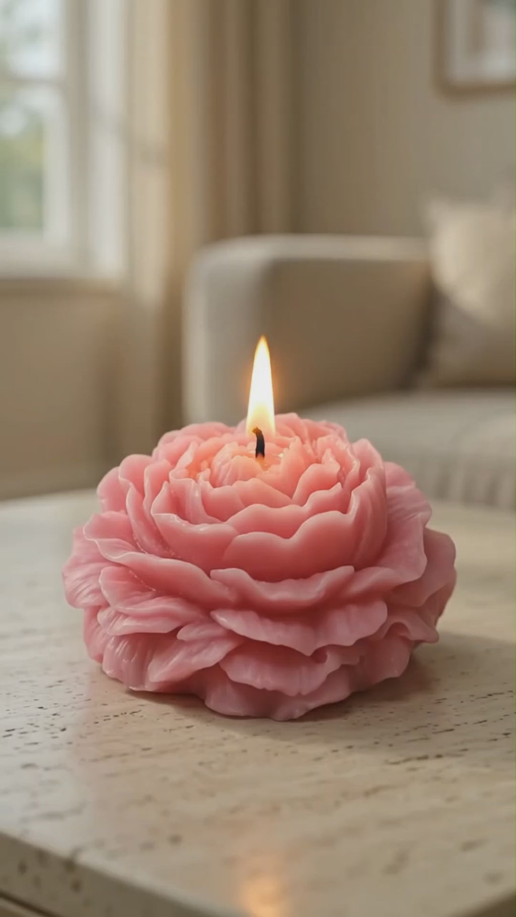 Mini Peony Bloom Candle